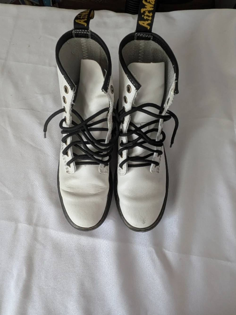 Dr. Martens White Zavala High-Top Lace Boots Size 6